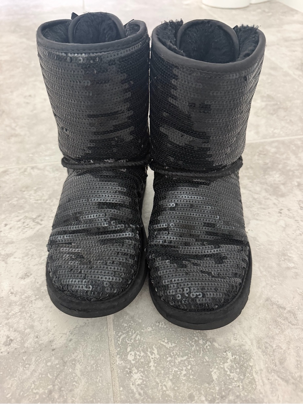 UGG Black Sequin Classic Short Women's Boots
